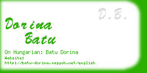 dorina batu business card